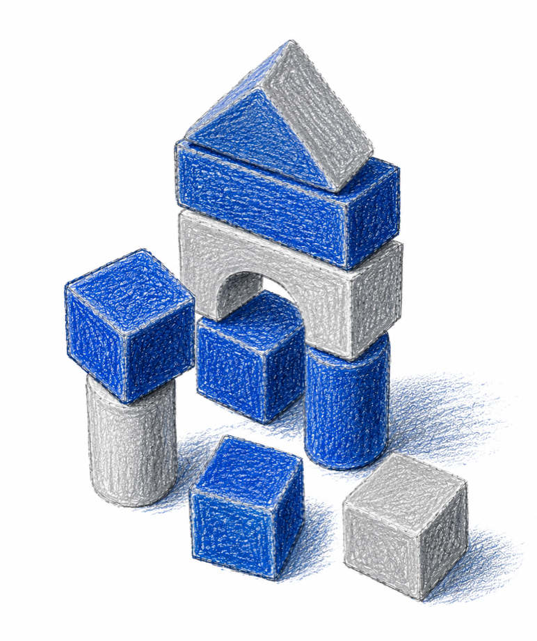 Building blocks illustration